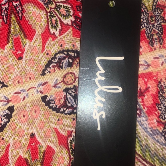 NWT LULUS Design Major Red Print Dress Size Small - Picture 5 of 5